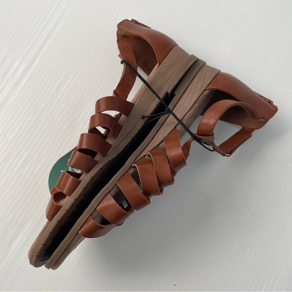 🆕 Yuu Falisha strappy woven sandals size11 M tan brown - Picture 6 of 11